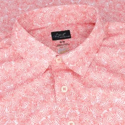 Greg Norman ML75 Recycled Microlux Vine Print Shirt Polo Short Sleeve Golf Apparel