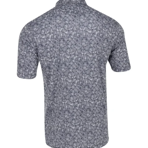 Greg Norman ML75 Recycled Microlux Vine Print Shirt Polo Short Sleeve Golf Apparel