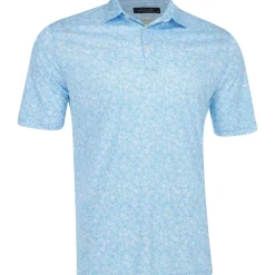 Greg Norman ML75 Recycled Microlux Vine Print Shirt Polo Short Sleeve Golf Apparel