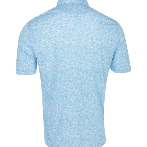 Greg Norman ML75 Recycled Microlux Vine Print Shirt Polo Short Sleeve Golf Apparel