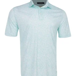Greg Norman ML75 Recycled Microlux Vine Print Shirt Polo Short Sleeve Golf Apparel
