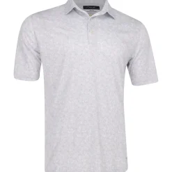 Greg Norman ML75 Recycled Microlux Vine Print Shirt Polo Short Sleeve Golf Apparel