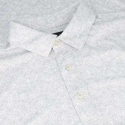 Greg Norman ML75 Recycled Microlux Vine Print Shirt Polo Short Sleeve Golf Apparel