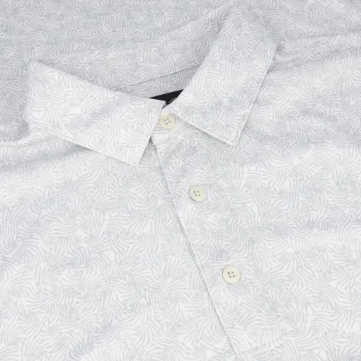 Greg Norman ML75 Recycled Microlux Vine Print Shirt Polo Short Sleeve Golf Apparel