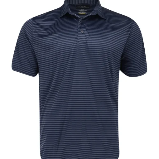 Greg Norman ML75 Recycled Three-Tone Stripe Polo Shirt Polo Short Sleeve Golf Apparel