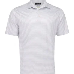 Greg Norman ML75 Recycled Three-Tone Stripe Polo Shirt Polo Short Sleeve Golf Apparel