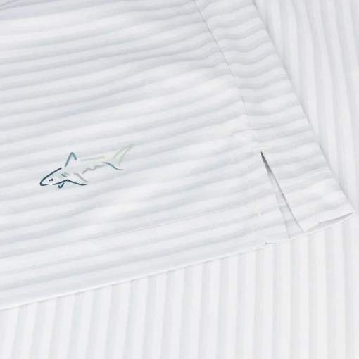 Greg Norman ML75 Recycled Three-Tone Stripe Polo Shirt Polo Short Sleeve Golf Apparel