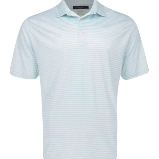 Greg Norman ML75 Recycled Three-Tone Stripe Polo Shirt Polo Short Sleeve Golf Apparel
