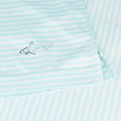 Greg Norman ML75 Recycled Three-Tone Stripe Polo Shirt Polo Short Sleeve Golf Apparel