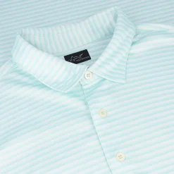 Greg Norman ML75 Recycled Three-Tone Stripe Polo Shirt Polo Short Sleeve Golf Apparel