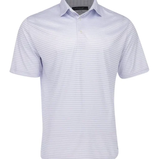Greg Norman ML75 Recycled Three-Tone Stripe Polo Shirt Polo Short Sleeve Golf Apparel
