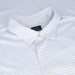 Greg Norman ML75 Recycled Three-Tone Stripe Polo Shirt Polo Short Sleeve Golf Apparel