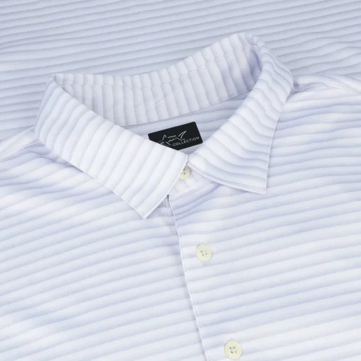Greg Norman ML75 Recycled Three-Tone Stripe Polo Shirt Polo Short Sleeve Golf Apparel