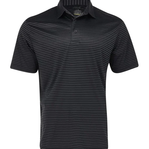 Greg Norman ML75 Recycled Three-Tone Stripe Polo Shirt Polo Short Sleeve Golf Apparel