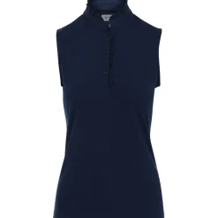 Greg Norman ML75 Ruffle Collar Sleeveless Shirt Polo Short Sleeve Golf Apparel