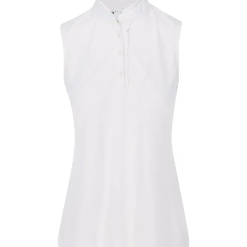 Greg Norman ML75 Ruffle Collar Sleeveless Shirt Polo Short Sleeve Golf Apparel
