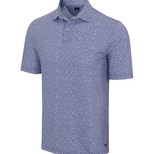 Greg Norman ML75 Shark Tooth Stretch Shirt Polo Short Sleeve Golf Apparel