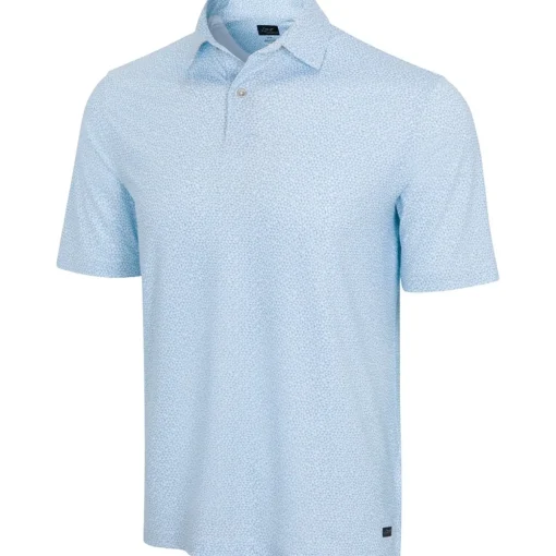 Greg Norman ML75 Shark Tooth Stretch Shirt Polo Short Sleeve Golf Apparel
