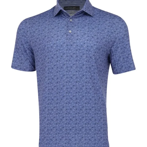 Greg Norman ML75 Stream Shirt Polo Short Sleeve Golf Apparel