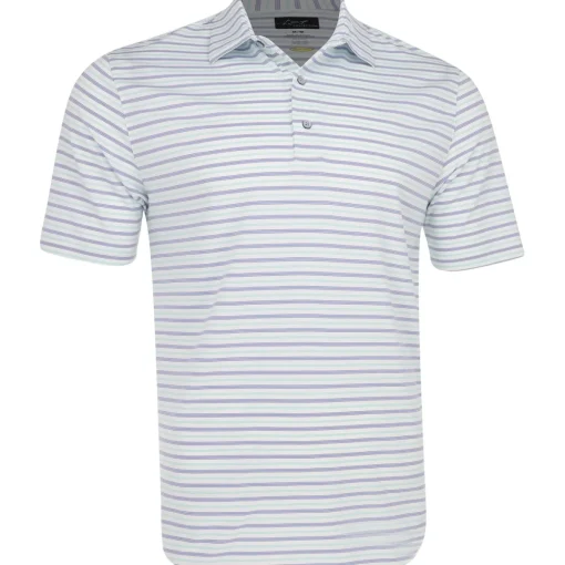 Greg Norman ML75 STRETCH Days Off Stripe Shirt Polo Short Sleeve Golf Apparel