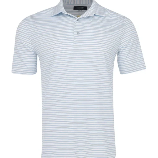 Greg Norman ML75 STRETCH Days Off Stripe Shirt Polo Short Sleeve Golf Apparel