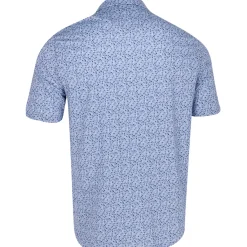 Greg Norman ML75 Stretch Fisherman Print Shirt Polo Short Sleeve Golf Apparel