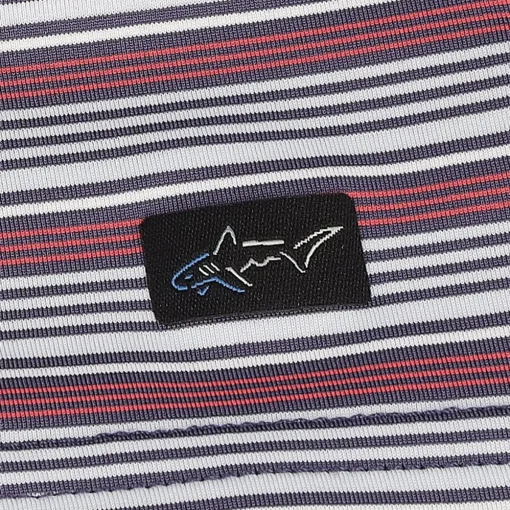 Greg Norman ML75 Stretch Panorama Stripe Shirt Polo Short Sleeve Golf Apparel