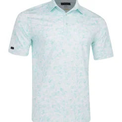 Greg Norman ML75 Stretch Sand Dollar Print Shirt Polo Short Sleeve Golf Apparel