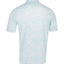 Greg Norman ML75 Stretch Sand Dollar Print Shirt Polo Short Sleeve Golf Apparel