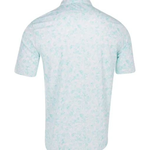 Greg Norman ML75 Stretch Sand Dollar Print Shirt Polo Short Sleeve Golf Apparel