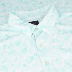 Greg Norman ML75 Stretch Sand Dollar Print Shirt Polo Short Sleeve Golf Apparel