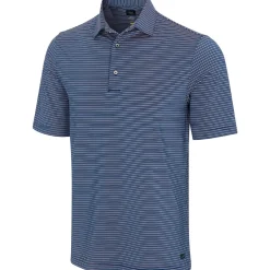 Greg Norman ML75 Stretch Season Stripe Shirt Polo Short Sleeve Golf Apparel