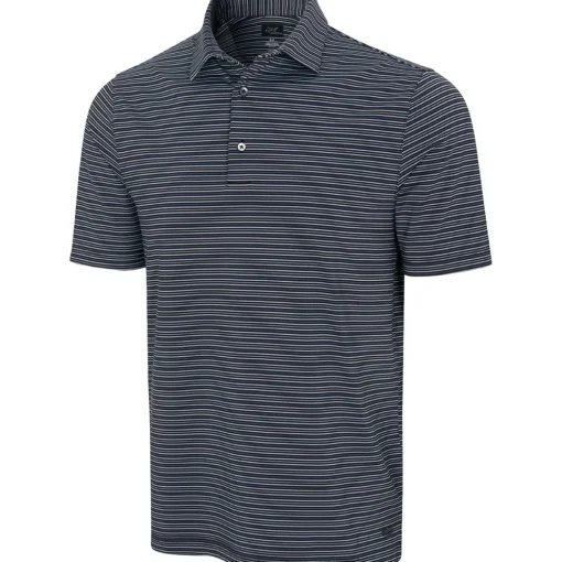 Greg Norman ML75 Stretch Season Stripe Shirt Polo Short Sleeve Golf Apparel