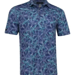 Greg Norman ML75 Stretch Tropicana Print Shirt Polo Short Sleeve Golf Apparel