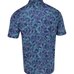 Greg Norman ML75 Stretch Tropicana Print Shirt Polo Short Sleeve Golf Apparel