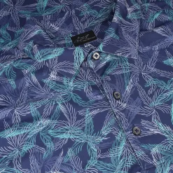 Greg Norman ML75 Stretch Tropicana Print Shirt Polo Short Sleeve Golf Apparel