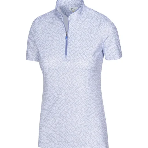 Greg Norman ML75 Umbrella Print Shirt Polo Short Sleeve Golf Apparel