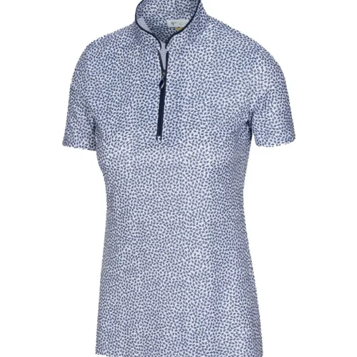 Greg Norman ML75 Umbrella Print Shirt Polo Short Sleeve Golf Apparel