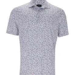 Greg Norman Ocean Floral ML75 Stretch Shirt Polo Short Sleeve Golf Apparel