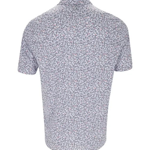 Greg Norman Ocean Floral ML75 Stretch Shirt Polo Short Sleeve Golf Apparel