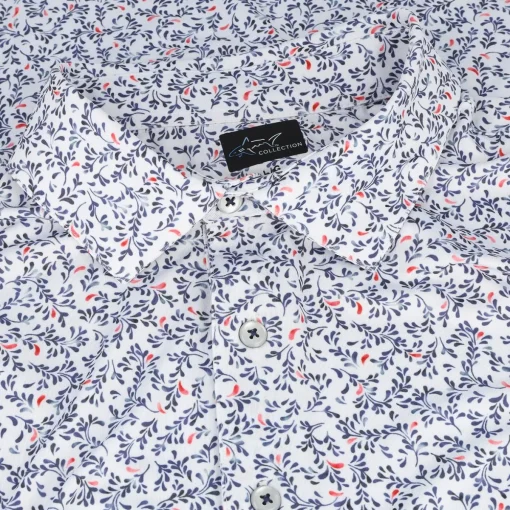 Greg Norman Ocean Floral ML75 Stretch Shirt Polo Short Sleeve Golf Apparel