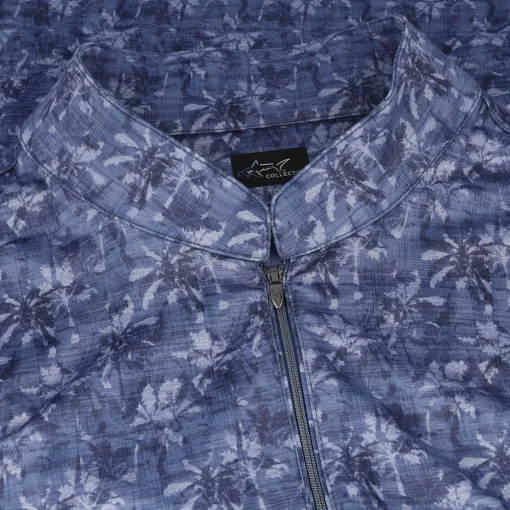 Greg Norman Palm Stamp Outerwear 1/4 Zip Golf Apparel