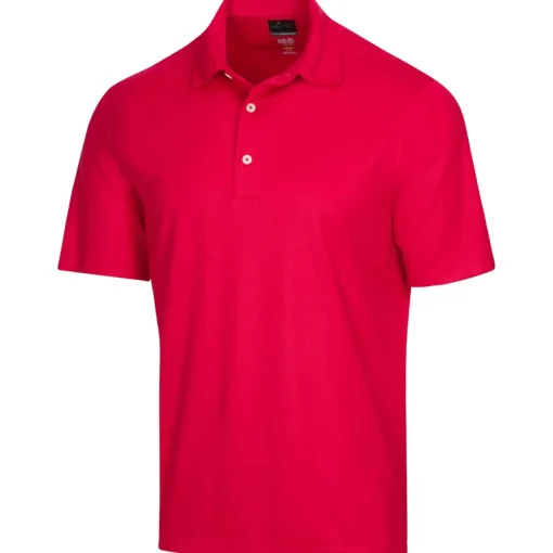 Greg Norman ProTek ML75 Microlux Embossed Shirt Polo Short Sleeve Golf Apparel