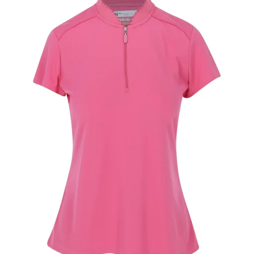 Greg Norman Scallop Collar Shirt Polo Short Sleeve Golf Apparel