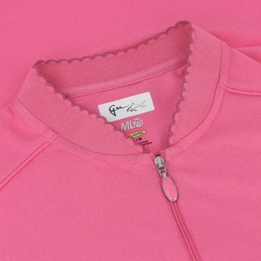 Greg Norman Scallop Collar Shirt Polo Short Sleeve Golf Apparel