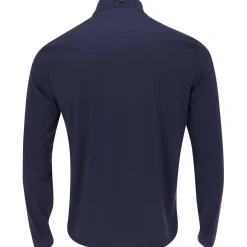 Greg Norman Shiver Shark Print Warp-Knit 1/4 Zip Outerwear Pullover Golf Apparel