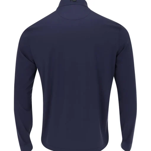Greg Norman Shiver Shark Print Warp-Knit 1/4 Zip Outerwear Pullover Golf Apparel