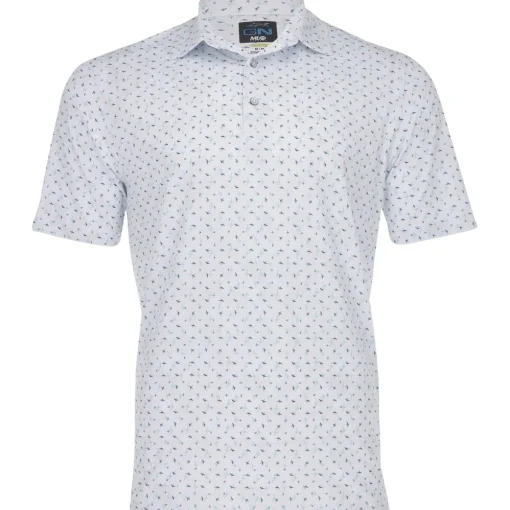 Greg Norman Skywriting Shirt Polo Short Sleeve Golf Apparel