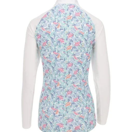 Greg Norman Solar XP Paisley Print 1/2 Zip Outerwear Pullover Golf Apparel