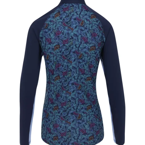 Greg Norman Solar XP Paisley Print 1/2 Zip Outerwear Pullover Golf Apparel